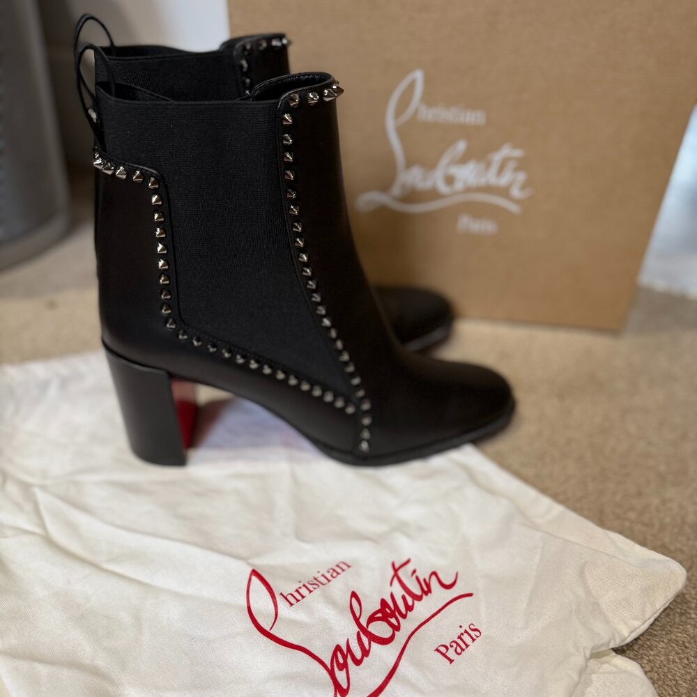 *New* Never Worn - Christian Louboutin Out Line Spike - Chelsea Ankle Boots